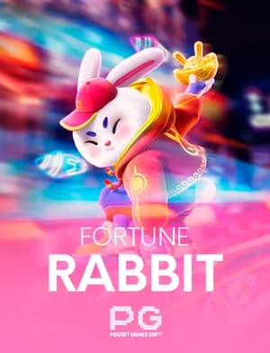 Ilustração do jogo Fortune Rabbit - caça-níqueis com coelho da fortuna e moedas douradas Ilustração do jogo Fortune Rabbit - caça-níqueis com coelho da fortuna e moedas douradas